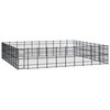 vidaXL Chenil d'ext&eacute;rieur pour chiens Acier 82,94 m&sup2;