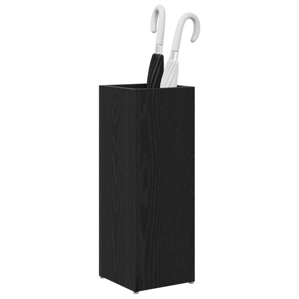 vidaXL Porte-parapluie Ch&ecirc;ne noir 20 x 20 x 55,5 cm Bois d'ing&eacute;nierie