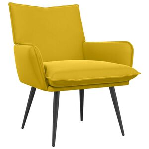 vidaXL Fauteuil Jaune Velours