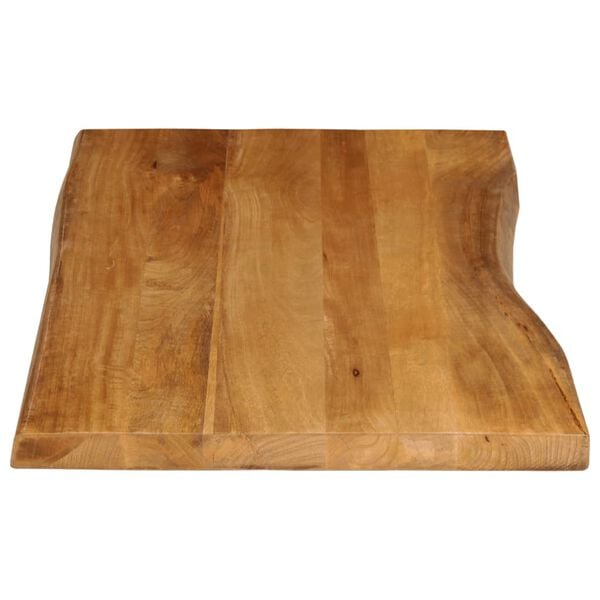 vidaXL Dessus de table 100x60x3,8 cm bord vivant bois massif manguier