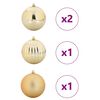 vidaXL Ensemble de Boules de Noël 4 pcs Doré Plastique