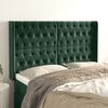 vidaXL T&ecirc;te de lit avec oreilles Vert fonc&eacute; 163x16x118/128 cm Velours