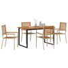 vidaXL Ensemble de salle &agrave; manger pour jardin 5 pcs Beige