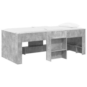 vidaXL Cadre de Lit &Eacute;lev&eacute; pour Enfants Gris b&eacute;ton 80 x 200 cm