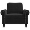 vidaXL Fauteuil Noir 60 cm Velours