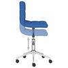 vidaXL Chaises pivotantes &agrave; manger lot de 2 bleu tissu