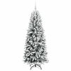 vidaXL Sapin de No&euml;l artificiel avec 300 LED avec support Blanc 180 cm