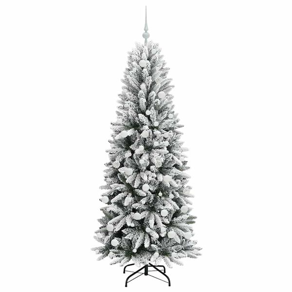 vidaXL Sapin de No&euml;l artificiel avec 300 LED avec support Blanc 180 cm