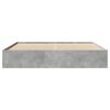 vidaXL Cadre de lit sans matelas gris b&eacute;ton 200x200 cm bois ing&eacute;nierie