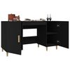 vidaXL Bureau Noir 140x50x75 cm Bois d'ing&eacute;nierie