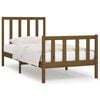 vidaXL Cadre de lit sans matelas marron miel 75x190 cm bois massif
