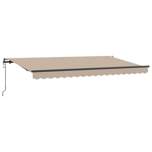 vidaXL Auvent R&eacute;tractable Beige 400 x 200 cm tissu