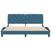 vidaXL Cadre de lit sans matelas bleu 180x200 cm velours