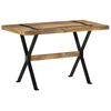 vidaXL Table &agrave; manger 120x60x76 cm bois de manguier brut