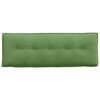 vidaXL Coussin de Dos Vert clair 140 x 50 cm Tissu en velours c&ocirc;tel&eacute;