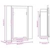 vidaXL Armoire à miroir LED de salle de bain sonoma gris 40x12x45 cm