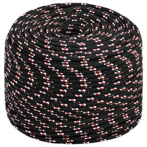 vidaXL Corde utilitaire polyvalente 10 mm 500 m Noir et Rouge PP