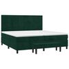 vidaXL Sommier &agrave; lattes de lit et matelas Vert fonc&eacute; 200x200cm Velours