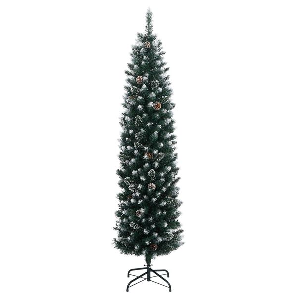 vidaXL Sapin de Noël artificiel mince 150 LED 150 cm