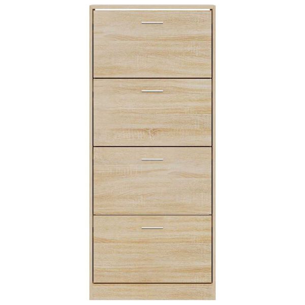 vidaXL Armoire &agrave; chaussures Ch&ecirc;ne sonoma 63x24x147cm Bois d'ing&eacute;nierie