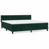 vidaXL Sommier &agrave; lattes de lit et matelas Vert fonc&eacute; 200x200cm Velours