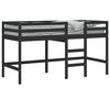 vidaXL Lit mezzanine d'enfants sans matelas avec &eacute;chelle noir 80x200cm