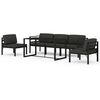 vidaXL Salon de jardin 6 pcs avec coussins Aluminium Anthracite