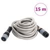 vidaXL Tuyau d'arrosage et buse de pulv&eacute;risation argent&eacute; 0,6" 15m inox