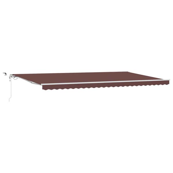 vidaXL Auvent r&eacute;tractable automatique avec LED marron 600x300 cm