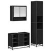 vidaXL Ensemble de mobilier de salle de bain 3 pc Ch&ecirc;ne noir