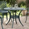 vidaXL Table de jardin vert &Oslash;90x75 cm aluminium coul&eacute;