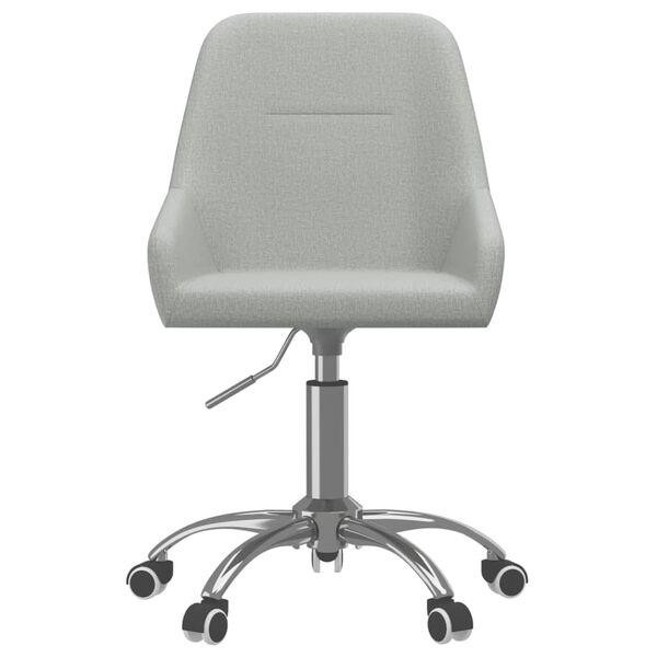 vidaXL Chaises pivotantes &agrave; manger lot de 2 Gris clair Tissu