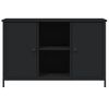 vidaXL Meuble TV noir 100x35x65 cm bois d'ing&eacute;nierie