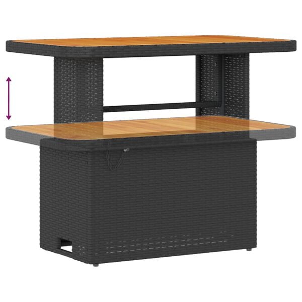 vidaXL Ensemble de canapé de jardin 8 pcs Noir polyrotin