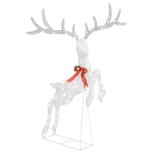 vidaXL Renne volant de d&eacute;coration de No&euml;l 120 LED Blanc froid Blanc