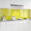 vidaXL Protection de cuisine 2 pcs Jaune 100 x 60 cm verre tremp&eacute;