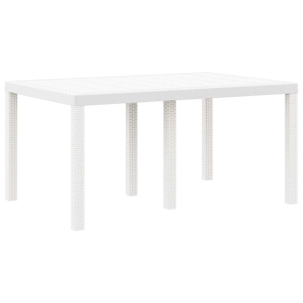 vidaXL Ensemble de salle à manger pour jardin 5 pcs Blanc Rattan Polt