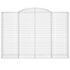 vidaXL Paniers à gabions arqués 2 pcs 300x50x200/220 cm fer galvanisé