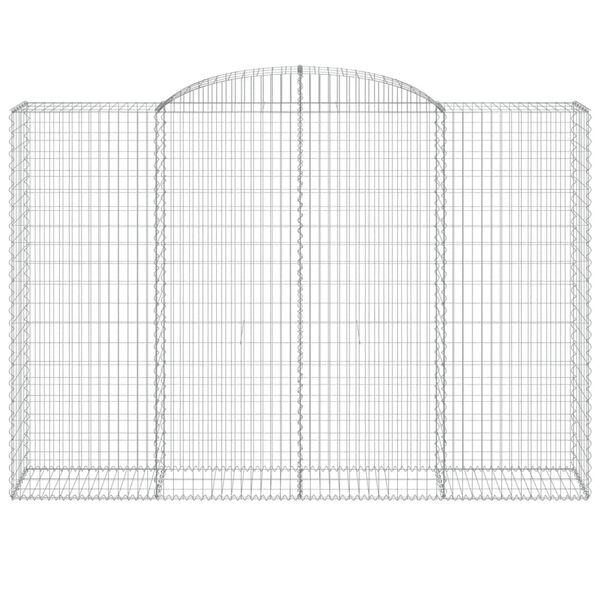 vidaXL Paniers à gabions arqués 2 pcs 300x50x200/220 cm fer galvanisé