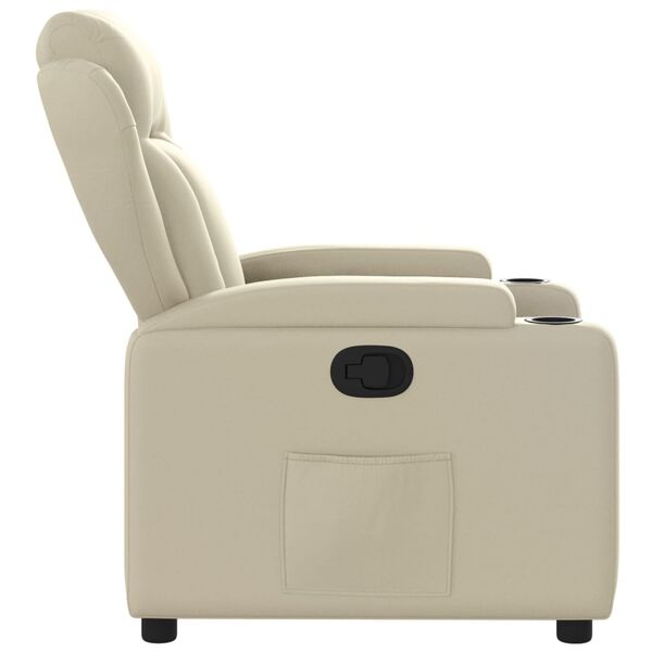 vidaXL Fauteuil inclinable Crème Similicuir
