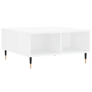 vidaXL Table basse blanc brillant 60x60x30 cm bois d'ing&eacute;nierie