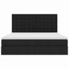 vidaXL Lit avec rangement et LED avec LED Noir 180 x 200 cm Polyester