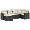 vidaXL Salon de jardin 6 pcs avec coussins noir r&eacute;sine tress&eacute;e