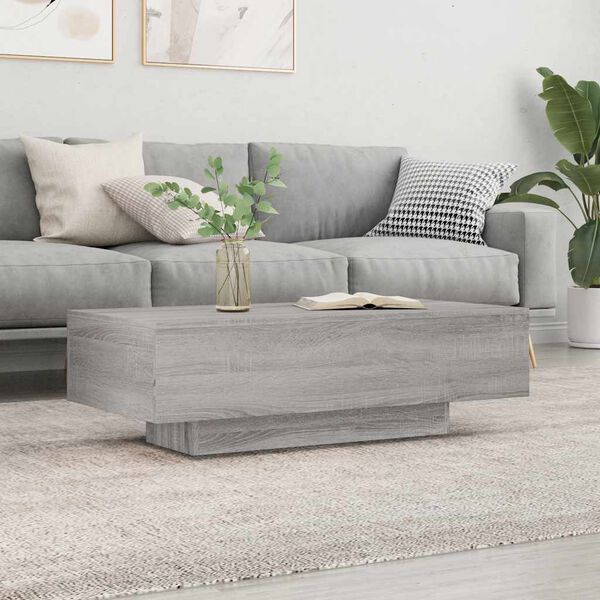vidaXL Table basse sonoma gris 100x49,5x31 cm bois d'ing&eacute;nierie