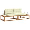 vidaXL Ensemble de canap&eacute;s d'ext&eacute;rieur 2 Pi&egrave;ce Naturel et Cr&egrave;me