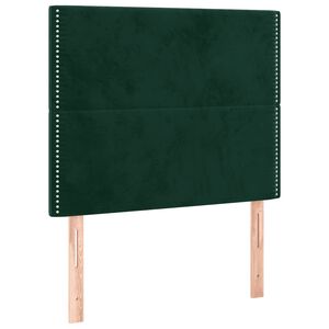vidaXL T&ecirc;te de lit Vert fonc&eacute; 90x5x118/128 cm Velours