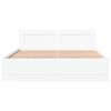vidaXL Cadre de lit avec tête de lit sans matelas blanc 150x200 cm