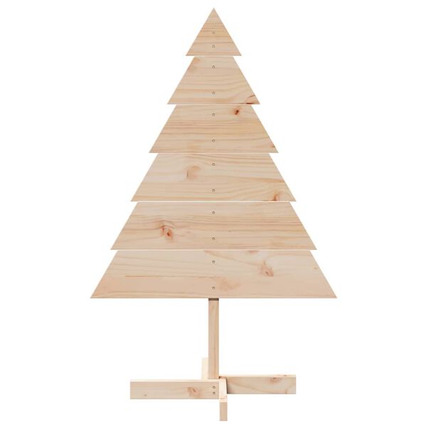 vidaXL Arbre de No&euml;l en bois pour d&eacute;coration 110 cm bois massif