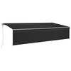 vidaXL Auvent automatique r&eacute;tractable avec store 6x3 m Anthracite