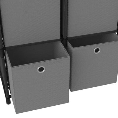 vidaXL Étagère d'affichage 5 cubes et boîtes Noir 103x30x72,5 cm Tissu